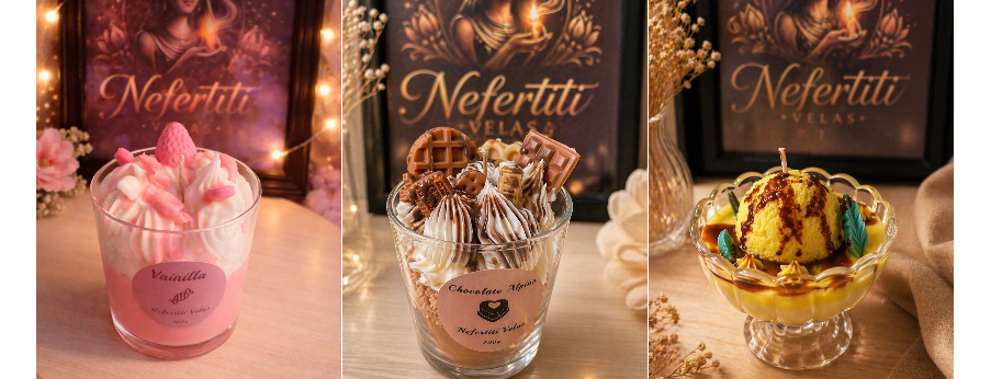 Vela de postre de vainilla
