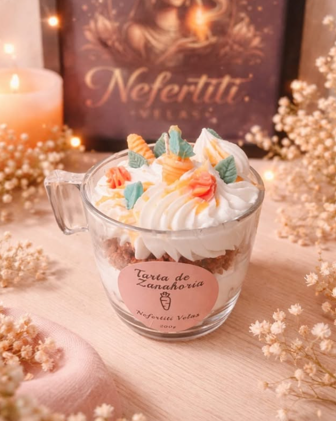 Vela Tarta de zanahoria de Nefertiti Velas