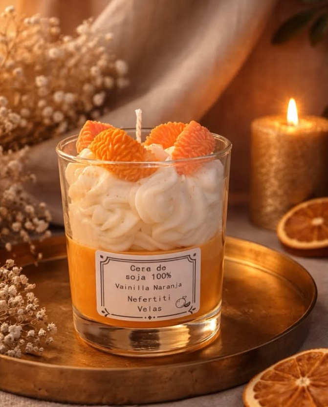 Vela Vainilla Naranja de Nefertiti Velas